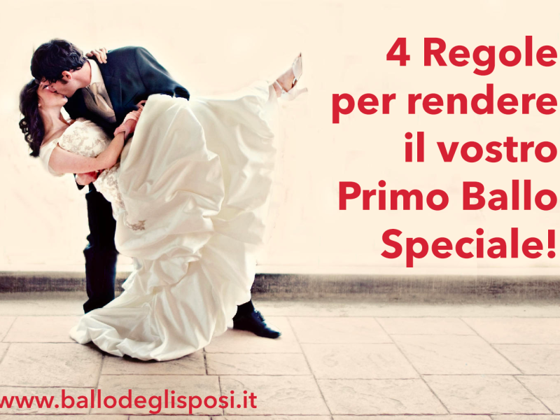 Illustrazione con le quattro regole per il ballo degli sposi